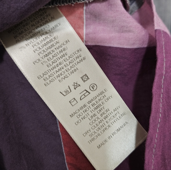 BURBERRY TUNIC PURPLE PLAID TOP - Picture 7 of 7